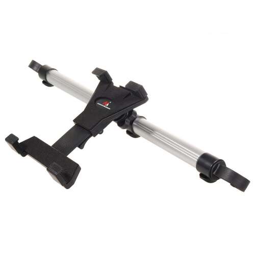 Maclean MC-657 autós fejtámla tartó iPad 1, 2, 3, 4, Air, 7-10 hüvelykes táblagépekhez, fekete/ezüst