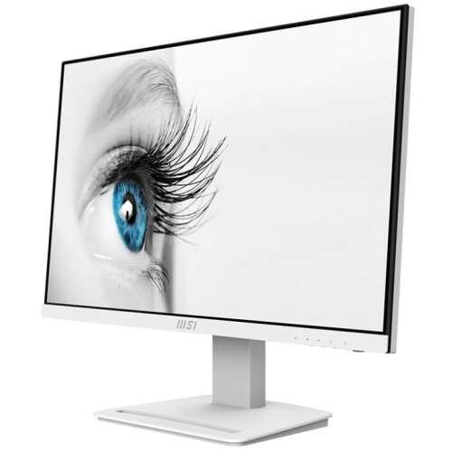 MSI MP243XWDE Pro 23.8 inch monitor, white, side view