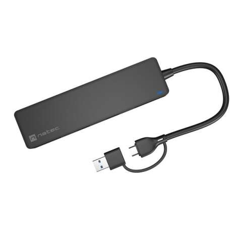 Natec Mayfly Hub USB 3.0 z 4 portami, złączami USB-C i USB-A