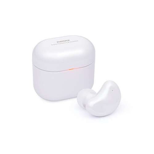 REMAX bluetooth fülhallgató MONO (v5.0, mikrofon, multipoint, EDR + töltőtok) FEHÉR - Remax