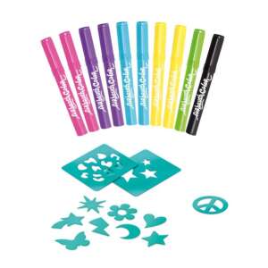 Set de reîncărcare Airbrush Plush, 10 markere lavabile și șabloane pentru colorarea jucăriilor de pluș - Pixuri