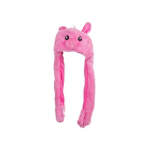 Pălărie de pluș cu unicorn roz cu urechi mobile - Plușuri interactive