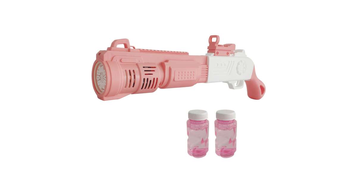 Bubble Gun with 2 x 50ml Bubble Solution - Assorted Colors 85650249