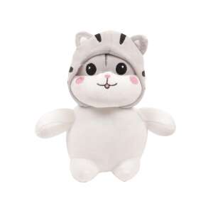 Pluszowa kotka z czapką, 25 cm, szara czapka - Nonbrand Plusz