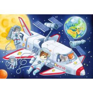 Ravensburger Podróż w kosmos Puzzle, 24 elementy, astronauci w statku kosmicznym - Puzzle