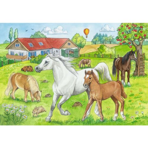 Ravensburger Pferdehof 2x24 Teile Puzzle Bild