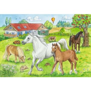 Obrázok puzzle Ravensburger Konská farma 2x24 dielikov - Ravensburger Puzzle