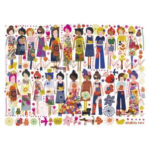 Ravensburger Puzzle 200 Teile - Blumenfreunde, ein farbenfrohes Puzzle mit 22 Frauen, Blumen und Tieren - Puzzle & Rätsel