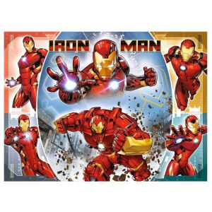 Puzzle Ravensburger Marvel Iron Man, 100 elementów XXL, kolaż postaci Iron Mana - Ravensburger Puzzle