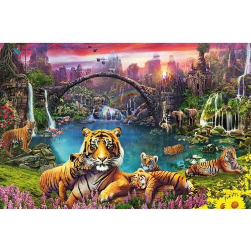 Puzzle Ravensburger 3000 elementów, Tygrysy i Laguna