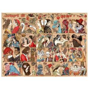 Fertiges Ravensburger 1500-teiliges Puzzle, Liebe durch die Zeiten, zeigt Paare aus verschiedenen historischen Epochen - Ravensburger Puzzle