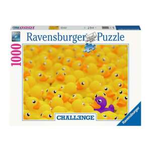 Ravensburger 1000 darabos puzzle, Gumikacsák, egy lila gumikacsa sárga gumikacsák között - Ravensburger Puzzle