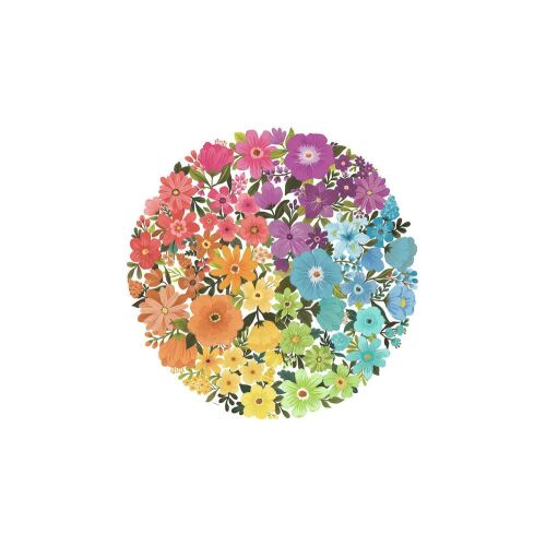 Fertiggestelltes Ravensburger Circle of Colors Blumenpuzzle