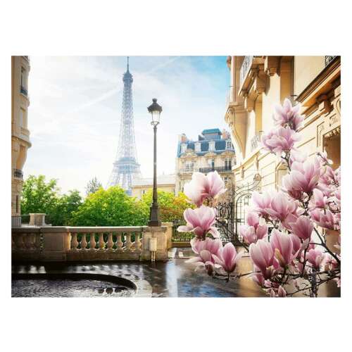 Ravensburger 500 darabos kirakós játék, Tavasz Párizsban, az Eiffel-toronnyal és magnólia virágokkal
