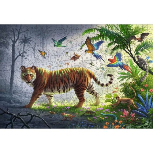 Ravensburger Tigris a Dzsungelben Fa Puzzle - 500 db 152301897 - Puzzle és kirakó