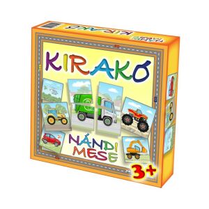 Kutija s puzzlama Nándi Mese Kirakó, razvojna igračka za predškolce s crtanim automobilima - Puzzle