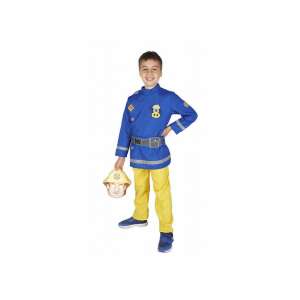 Sam the Fireman costume for boys, ages 5-7, blue jacket, yellow pants, belt, and mask - Costume for Kid