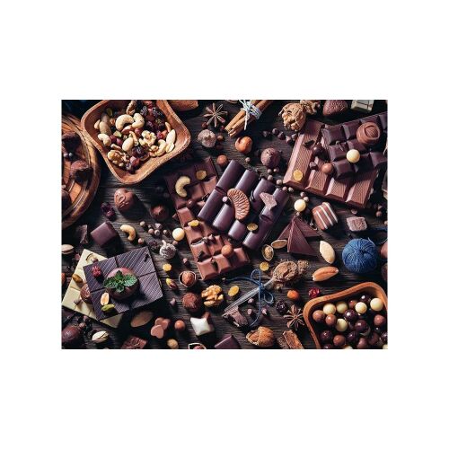 Ravensburger Chocolate Puzzle 2000 pieces image. Delicious chocolate and nuts puzzle.