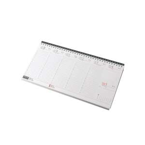 Realsystem 2024-es asztali naptár, heti beosztás, zöld spirállal - REALSYSTEM