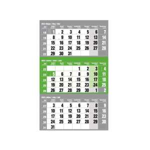 Realsystem 2024 Wandkalender, 12 Monate, grün, ungarische Sprache - REALSYSTEM