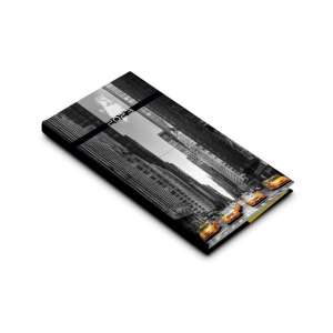 Realsystem 2024 pocket calendar with a black and white photo of New York City with yellow taxis - Office Supplie & Stationery