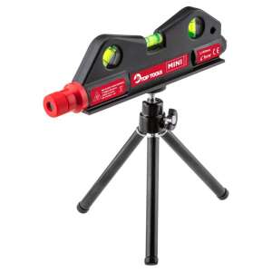 Top Tools 29C902 Mini-Laser-Wasserwaage mit Stativ, Rot/Schwarz - Top Tools