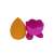 Orangener Make-up-Schwamm und rosa Silikonhalter, Eiform, Beauty Blender