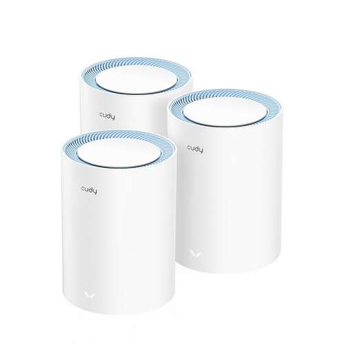 Cudy M1200 AC1200 Mesh WiFi rendszer, 3 darabos csomag