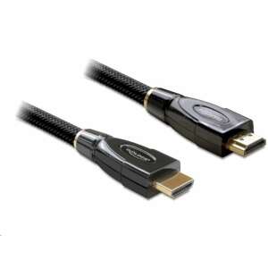Delock 82739 High Speed HDMI Ethernet cable 5m, black, braided, 4K Ultra HD, 3D, 120Hz, ARC, Dolby TrueHD, DTS-HD Master Audio - HDMI Cable