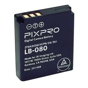 Kodak LB-080 akkumulátor digitális fényképezőgéphez/kamerához Lítium-ion (Li-ion) 1250 mAh 91238367 