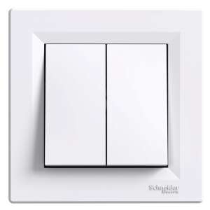 Schneider Electric Asfora EPH0300321 white double light switch - Schneider Light Switch