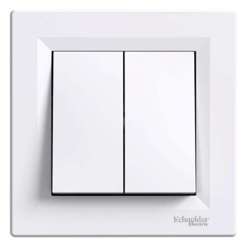 Schneider Electric Asfora EPH0300321 white double light switch