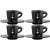 Set de cești de espresso Bialetti Moka, negru, 4 piese
