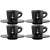 Set de cești de espresso Bialetti Moka, negru, 4 piese