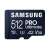 Samsung 512GB PRO Ultimate microSDXC memóriakártya, Class 10, U3, V30, A2, adapterrel