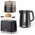 Eldom Elli C280C Kettle, Toaster, and Egg Cooker Set, Diamond Design