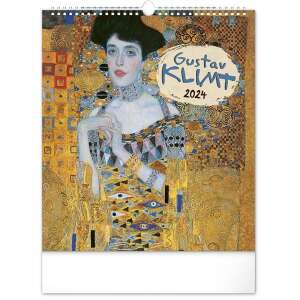 Gustav Klimt 2024-es falinaptár, egy nő képe arany háttérrel - REALSYSTEM