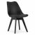 Artool Mark Scaun de sufragerie negru set de 4, stil scandinav scaun PP cu picioare din lemn