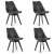Set de 4 scaune negre de dining cu picioare din lemn, Artool Mark PP scaune