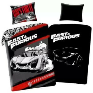 Спален комплект единичен размер Fast & Furious - 140x200 см - Текстил за дома