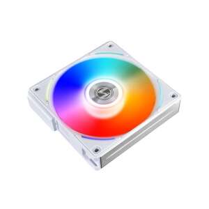 Ventilátor Lian Li UNI FAN AL120 120mm RGB PWM, biely, pohľad pod uhlom - Fanúšikovia PC