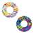 Two Bestway Geometric Inflatable Rings, one in blue and one in orange