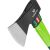 Verto 05G201 axe with green and black handle, angled view