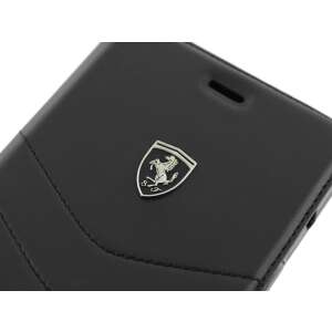Ferrari Heritage Apple iPhone 8Plus / 7 Plus / 6 Plus / 6S Plus Valódi Bőr Flip Tok - Fekete 71587278 