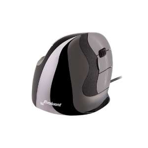 Evoluent VerticalMouse D közepes USB egér, fekete, hátulnézet - Egér