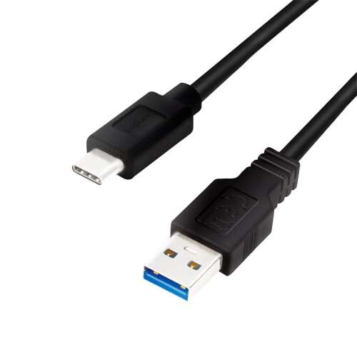 Кабел USB 3.2 Gen 1 USB-C към USB-A Logilink, 0,5 м, черен