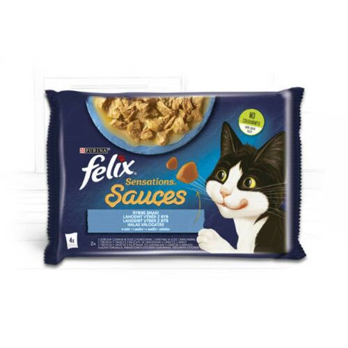 Felix Sensations Halas Szósz Macskaeledel - 4 x 85g