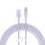Kabel Baseus do szybkiego ładowania USB-C do USB, fioletowy, 1 metr