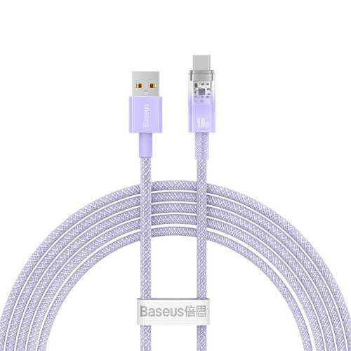 Kabel Baseus do szybkiego ładowania USB-C do USB, fioletowy, 1 metr