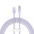 Kabel Baseus Quick Charge USB-C 6A, 1m, fioletowy